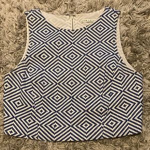 Woven Alice + Olivia Crop Top